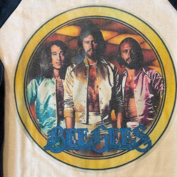 Bee Gees Raglan XL NEW White/Navy - Picture 2 of 3